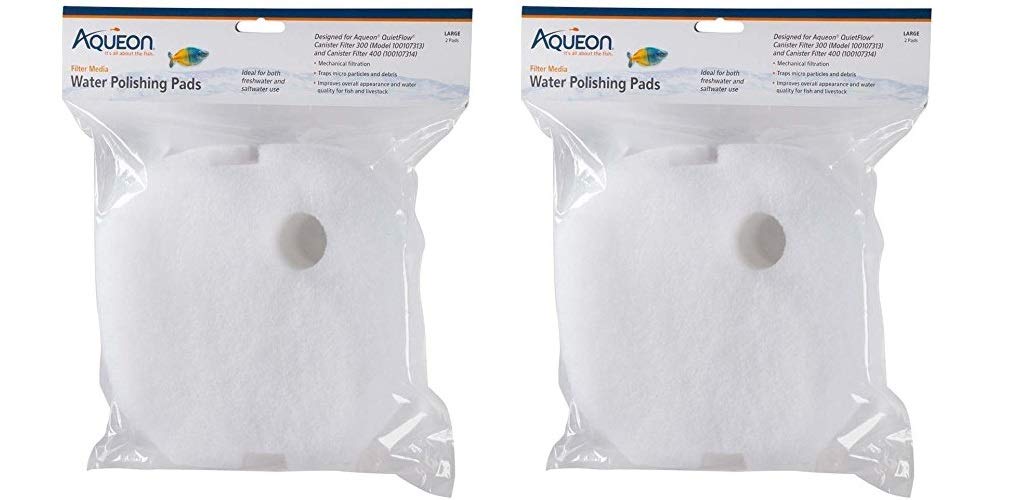 AqueonCanister Filter Media Water Polishing Pad, White, Medium/Large