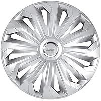 MICHELIN Radkappen 15 Zoll Universal Radzierblenden Monique 4er Set Fürs Auto ABS Kunststoff Silber mit Chromring, Set of 4