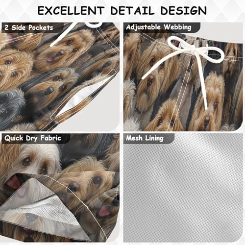 Boys Beach Board Shorts Dog Real Cute Swim Trunk Teen Swimwear 8-16Y Multicolor3