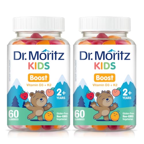 Image of DR. MORITZ Vitamin D Gummies for Kids and Adults (2000 IU) - Chewable Kids Vitamin D Supplement for Immune Support - Vegetarian and Gelatin-Free, 2 Pack (120 Count)
