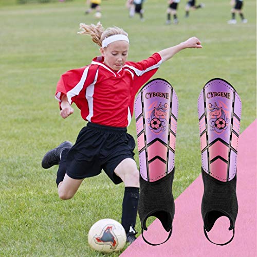 Cybgene Soccer Shin Guards For Kids Adults Soccer Gear For Boys Girls Youths Protective Equipment Adjustable Straps With Ankle Sleeves Protectors Purple M #TOP7