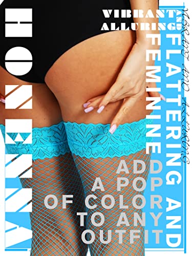 Image of HONENNA Fishnet Thigh High Stockings, 20+ Colors Silicone Lace Top Stay Up Nylons Tights for Woman, Size A-D