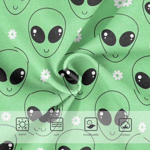 Girls' Underwear Green Alien Cotton Stretch Comfort Toddler Panties3