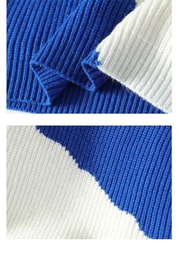 Men Pullovers Color Matching Sweater Casual Warm Knit Sweaters Spring4