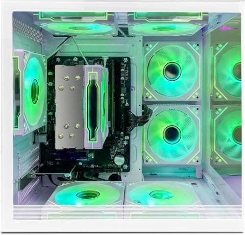 Image of Prebuilt Gaming Desktop Computer | 16G Memory | 512G SSD | AMD Ryzen5 6Cores 3.6G Up to 4.1G | RX 560 4G Graphics Card | Wi-Fi 6 | Gamer PC White