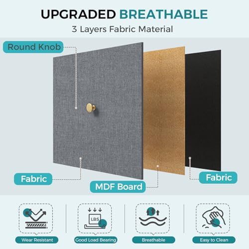 Image of OLIXIS 5 Drawer Dresser for Bedroom, Storage Organizer Unit for Closet | Chest of Drawers for Clothes Storage with Bins, Wide Fabric Bedroom Dresser, Wooden Top, Living Room, Gray Blue