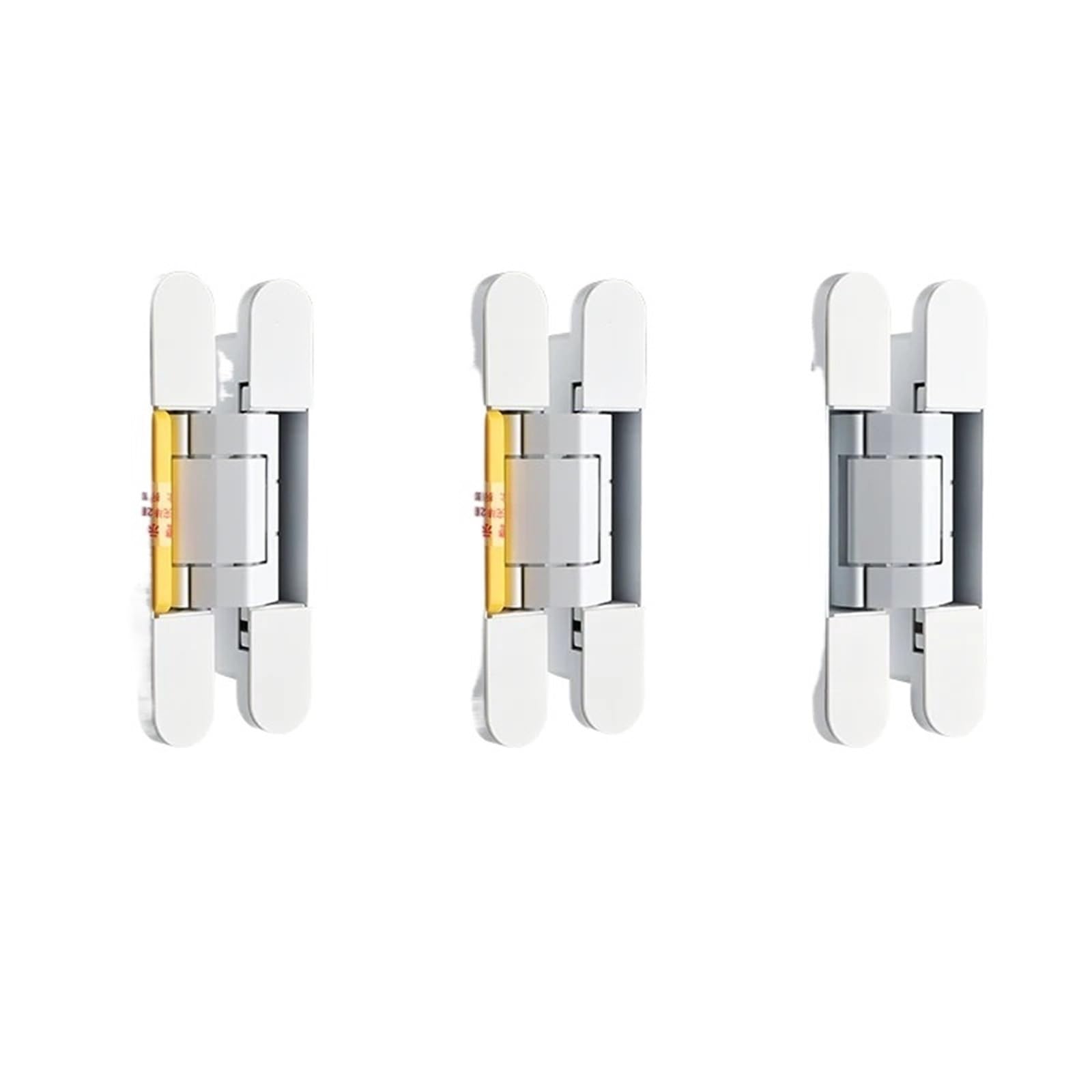 1pcs Hidden Hydraulic Hinge Spring Invisible Door Hinge(White 80kg)