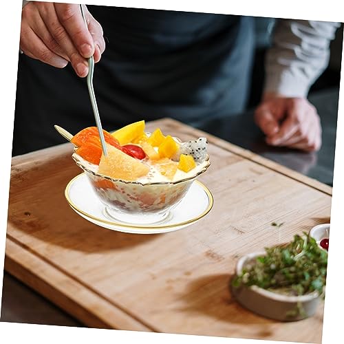 Dessert cups,glass dessert bowls,1 Set Phnom Penh Soup Bowl Large Salad Bowl Dessert Cups Fruit Cup Serving Bowl Cake Baking Bowl Appetizers - immagine 5