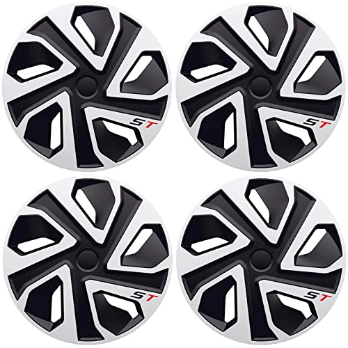 Cubiertas de ruedas premium de 18 pulgadas compatibles con Renault 5 E Tech, Renault Megane E Tech, Renault Scenic E Tech, Skoda Enyaq, VW ID.3, VW ID.4 llantas de acero en negro plata mate, juego de