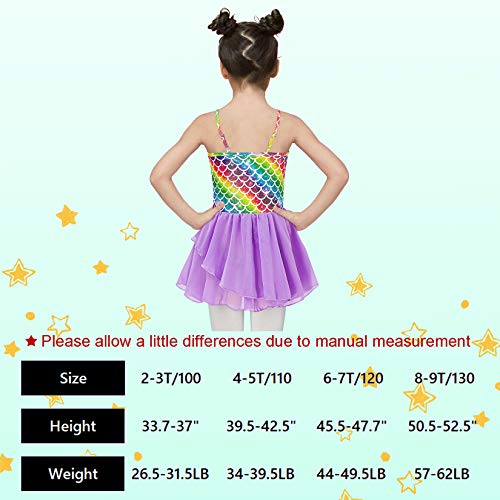 image for Lovefairy Ballet Dance Dress Tutu for Little Girls 5t Mermaid Gymnasti
