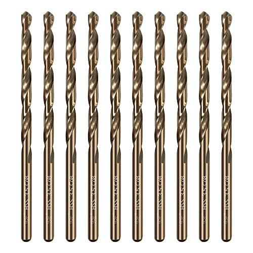 HUAZHICHUN 10PCS Size 3.5mm, M42 8% Cobalt,Steel Drill bits for Hard Metal,High Speed Steel, HSS Titanium,Wood Drill Bit Sets, Metal,Plastic, Small Drill Bit.