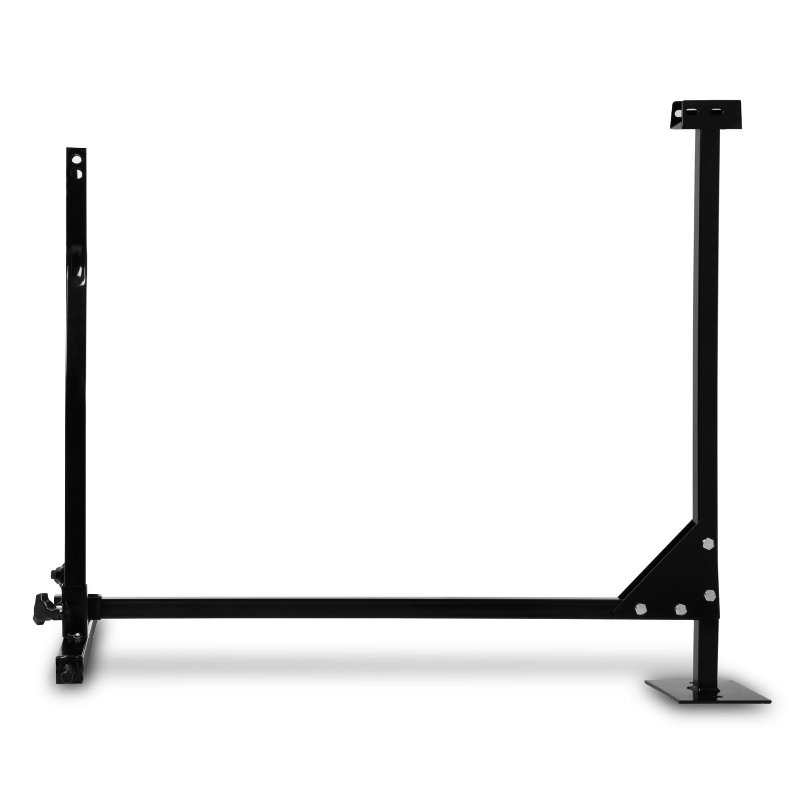 EBERTH Untergestell für Holzspalter Brennholzspalter Hydraulikspalter mit Spaltlänge 450mm bis 520mm (Metall, Breite Fußplatte, Schwarz Lackiert, Rostfrei, Lieferung ohne Räder & Holzspaltmaschine)