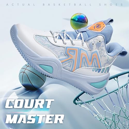 Image of Men's Basketball Shoes Fashionable Breathable Anti Slip Sports Shoes Outdoor Running Fitness Training Shoes