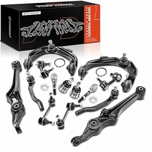 A-Premium Set of 14, Front Upper Lower Control Arm, Lower Ball Joint, Inner Outer Tie Rod End, Front & Rear Sway Bar Link, Compatible with Honda Accord 1998 1999 2000 2001 2002