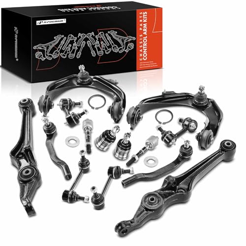 A-Premium Set of 14, Front Upper Lower Control Arm, Lower Ball Joint, Inner Outer Tie Rod End, Front & Rear Sway Bar Link, Compatible with Honda Accord 1998 1999 2000 2001 2002