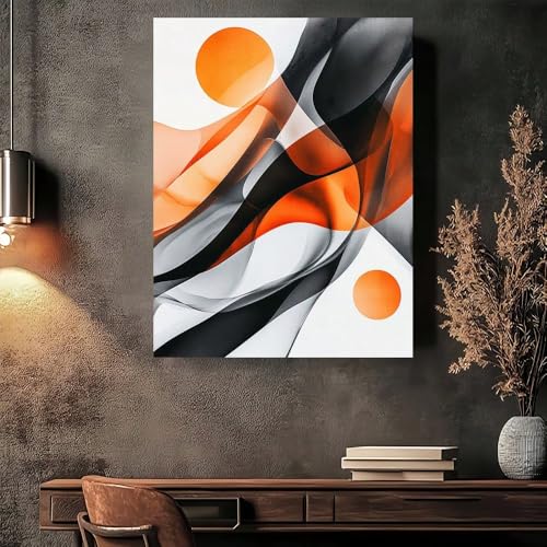 Fresque murale Vagues ondulantes pour illuminer votre salon d'une touche soleil