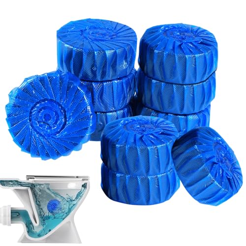 Bloques De Limpieza De Inodoros Azules, 10 Unidades Tabletas De Limpieza De Inodoro, Limpiador Y Ambientador Para Lnodoro Para Cajas De Agua, Fácil Aplicación, Limpiezas Contra La Cal Y Los Depósitos