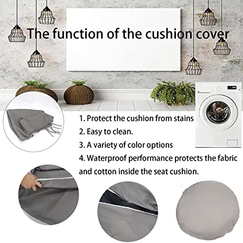 Housse de coussin de chaise imperméable avec zip amovible longue durée