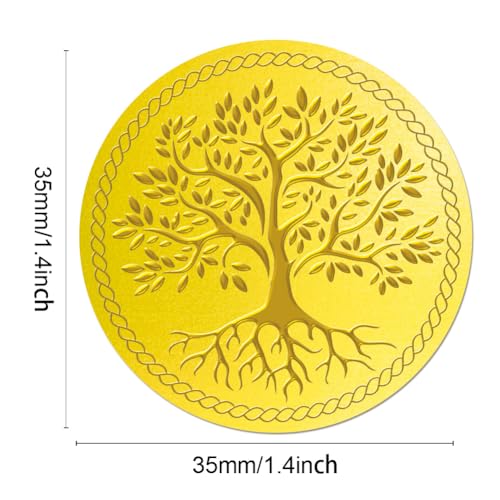 Autocollants arbre de vie dorés pour sécuriser et authentifier vos actes - 3