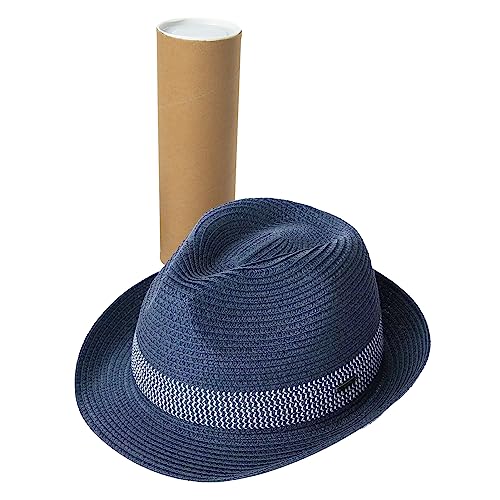 Felted Tweed Braune Herren Fedora Trilby Mütze - Handgefertigt Aus