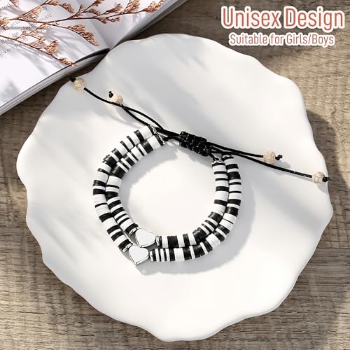 First Day of School Bracelet, Back to School Gifts Matching Heart Mommy and Me Bracelets for Mother Daughter Son Girls Boys3