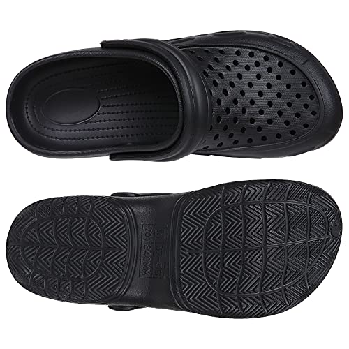 Beslip Unisex Garden Clogs Shoes Comfortable Slip-On Summer Beach Sandals For Women And Men, Black Women Size 9-9.5 #TOP4