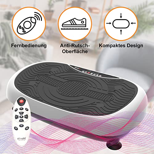 ATIVAFIT 3D Vibrationsplatten Trainingsgerät Ganzkörper Workout Vibrations Fitnessplattform mit Trainingsbändern Heimtrainingsgerät für Gewichtsverlust und Straffung – Bild 4