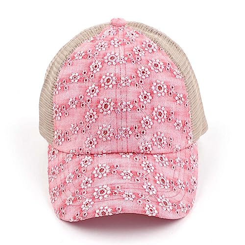 Image of C.C Ponycap Messy High Bun Ponytail Adjustable Mesh Trucker Baseball Cap Hat