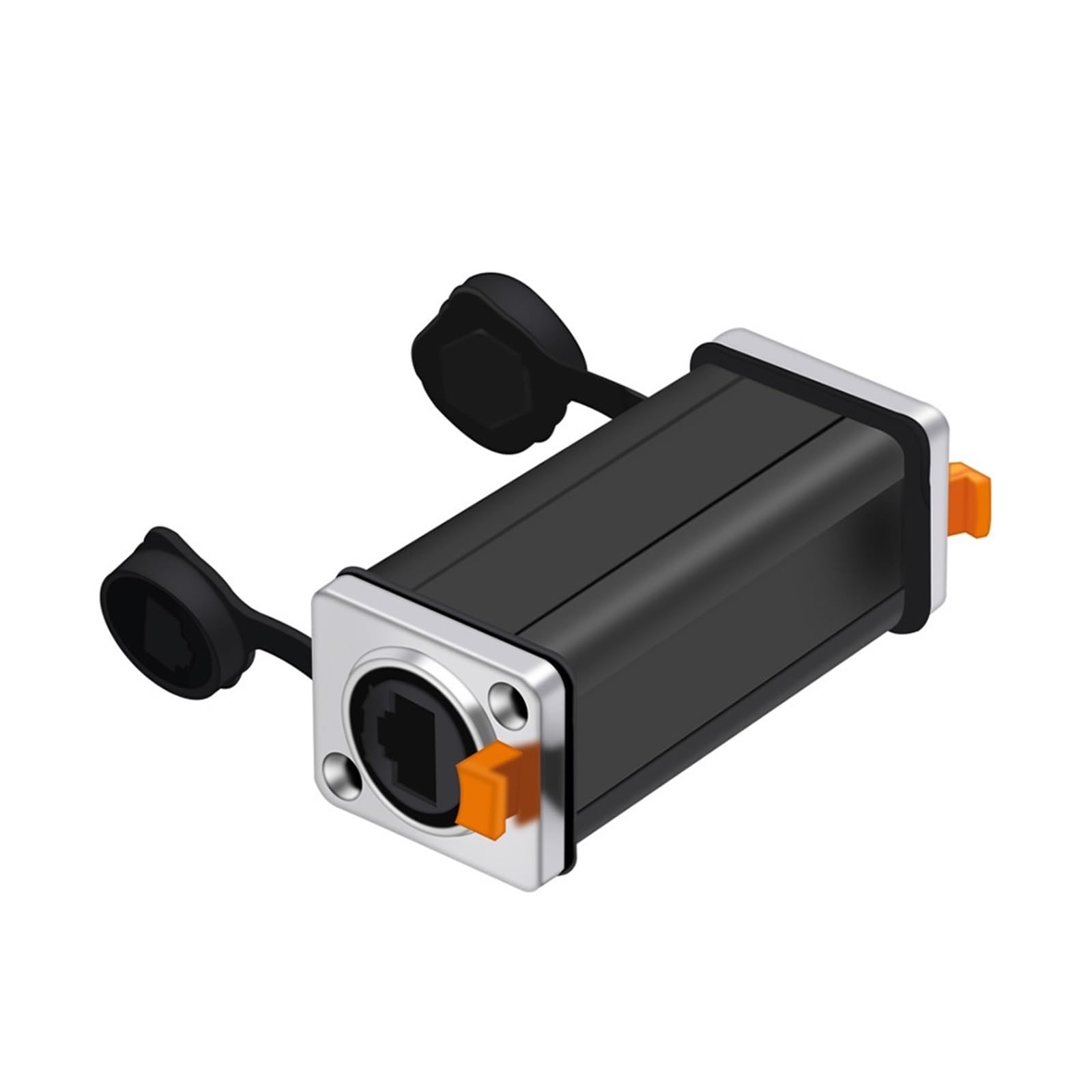 Złącze RJ45 Złącze żeńskie Ethernet Gniazda do montażu na panelu proste 1 szt. (1 x Metal-90mm-01)