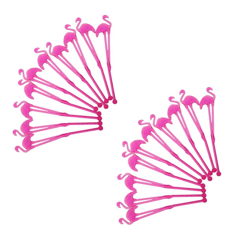 Merishopp 20 Pieces Hawaii Flamingo Cocktail Milk Coffee Stirring s Party Rose-image-12