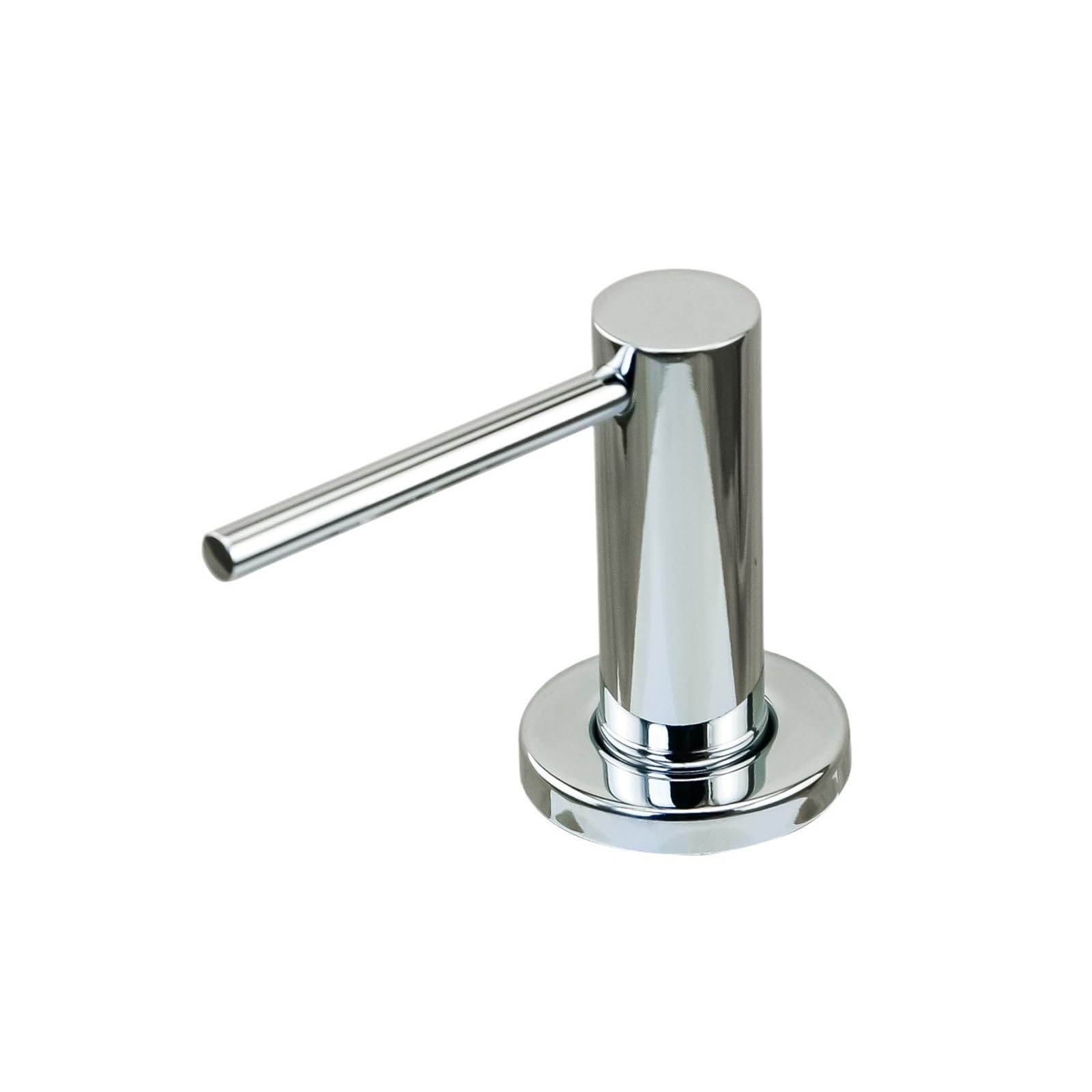 Sink Soap Dispenser Kitchen Sink Soap Dispenser Stainless Steel Refillable Pump 17oz Bottle Built-In Design(Chrome)