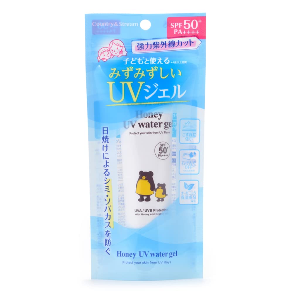 カントリー&ストリーム UVウォータリージェル50+II 45g 子供(4歳以上推奨)と一緒に使える、SPF50+PA++++の強力UVカットジェル