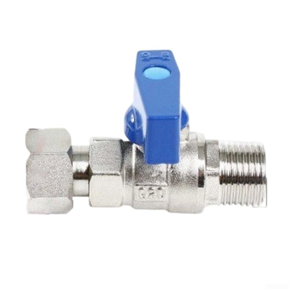 Válvula de Paso Total para latón Macizo Llave Corte Agua G1/2 para ducha Bidé 10cm(4mm with Extension)