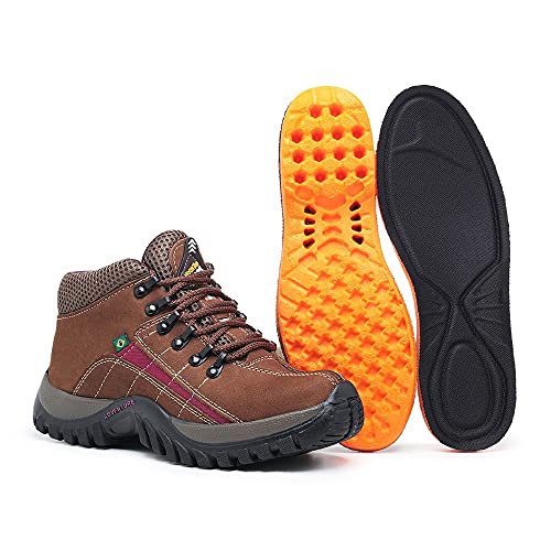 Bota Coturno Tênis Adventure Feminina Palmilha Gel - Bege Cor:Bege;Tamanho:38