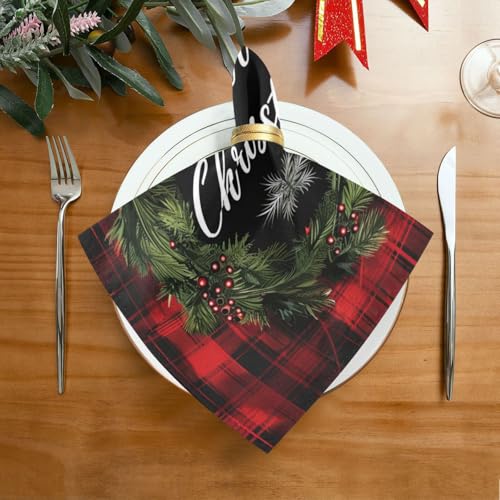 Servilletas de Tela con Diseño Navideño Multicolor Set x6 miniatura 3