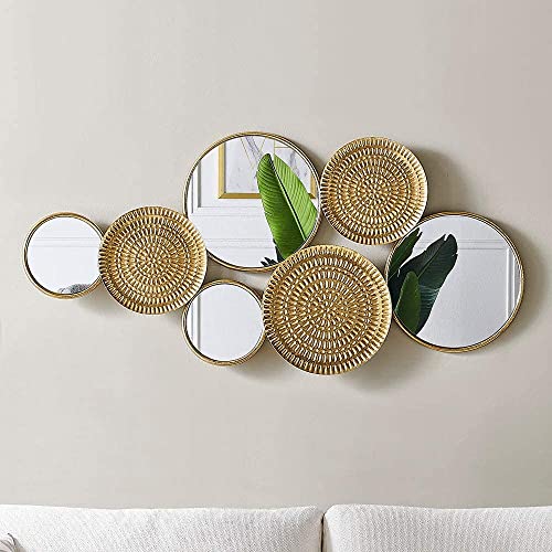 Oakrain Multi-Circle Gold Wall Sculpture