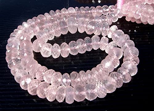 Quartz rose naturel perles facettées pour bijoux bohèmes chic