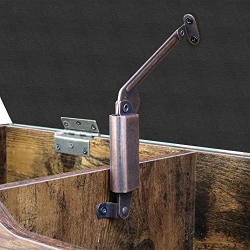 Likimio Storage Ottoman, Industrial Wooden Storage Bench With Leather Button Padded Seat For Bedroom End Of Bed/Living Room/Entryway(43 Inch, Vintage Brown) #TOP5