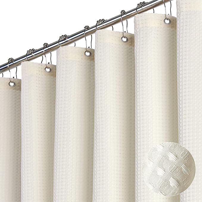 La mejor comparación de Cortinas de baño de esta semana. 42 BIMENDOS Cortina de Baño para Ducha,Cortina de Ducha Tipo Gofre con 12 Ganchos,ortina de Regadera de Tela de Algodón Mezcla,para Cabina de Ducha de Bañera, Resistente al Agua -...