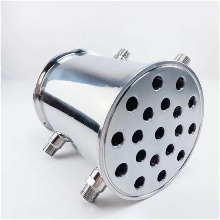 6"(154mm) OD166.7, Dephlegmator 1/2" MNPT, Reflux, Condenser,19 Pipes Inside, ID16mm,Lenght 200mm,SS304