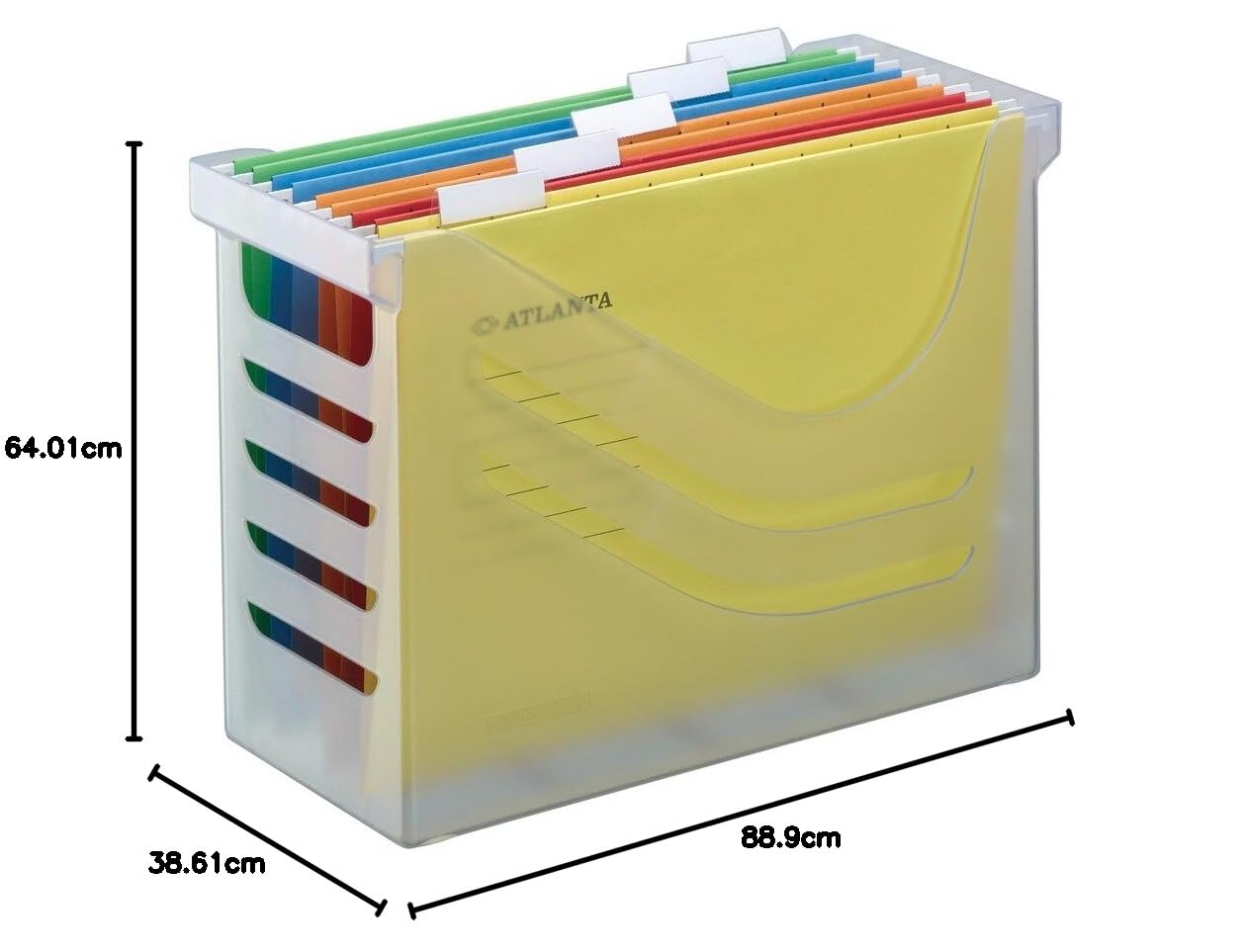 Jalema Atlanta Silky Touch pudełko biurowe w komplecie z 5 plikami, białe