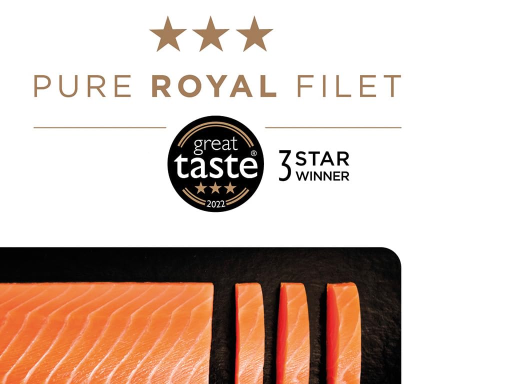 Nordland-Lachs 420g Lachsfilet Royal | edelstes Stück vom Lachs für Gourmets | Ultrapremium Filet Royal geräuchert aus Schottland | Top Kühlversand