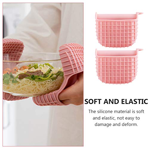 Lurrose 2Pcs Mini Pitada Mitts Potholders Forno Luvas de Silicone Resistente Ao Calor para a Cozinha
