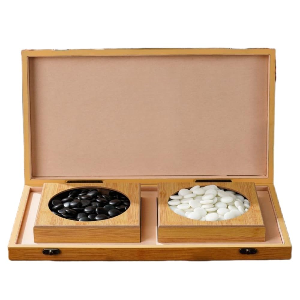Go Set, Portable, Foldable, Ideal for Beginners and Intermediate Users, Convenient Storage (Imitation Jade + Thin Go Board)
