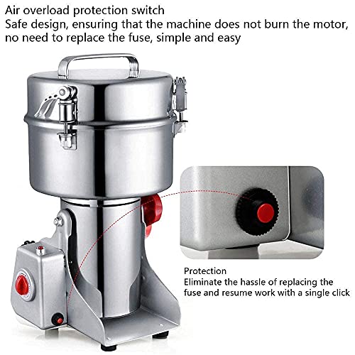 LWHDPW Vollautomatische Kaffeemühle 2000 G elektrische Getreidemühle Schwing-Typ Pulverisator Mahlmaschine kommerzielle… – Bild 8