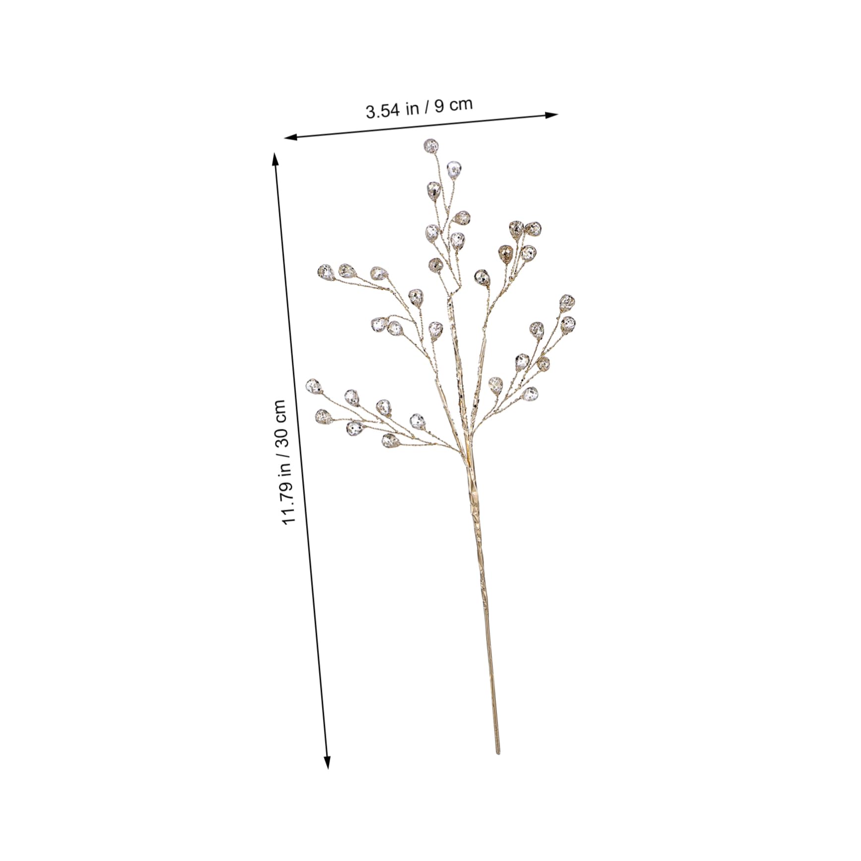 Cabilock 2Pcs Acrylic Beads Christmas Picks Elegant Floral Stems for Xmas Decorations for Wreaths Table Centerpieces and Holiday Arrangements