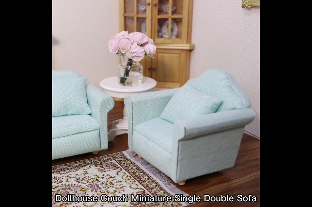 HONITANO Fauteuil Miniature Échelle 1/12 Pour Maison De Poupée – Siège Inclinable Vert Foncé, Accessoire Déco Pour Salon Et Bureau Miniature