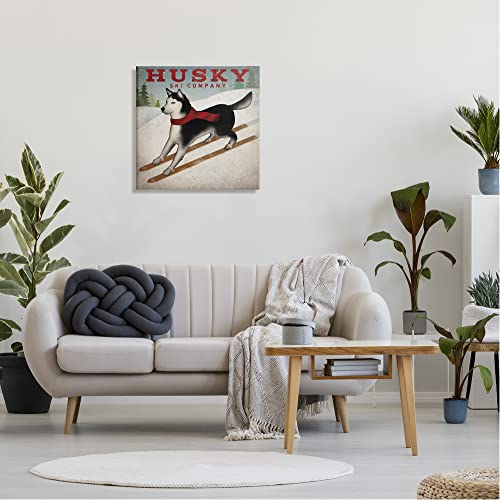 Stupell Industries Husky Ski Company Winter Slopes Dog Canvas Wall Art, Design By Ryan Fowler #TOP2