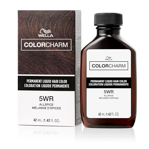 COLORCHARM Permanent Liquid Hair Color for Gray Coverage| 5WR All Spice | 1.4 Fl Oz