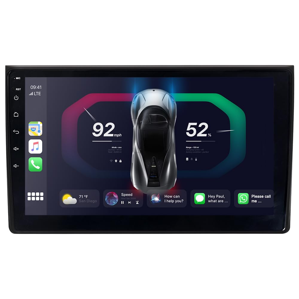 ACAVICA Android 13 Car Stereo for Audi A4 S4 RS4 2+32GB Autoradio Bluetooth Wireless Carplay Android Auto In-dash Radio Head Unit Sat Nav GPS Navigation Steering Wheel Control WiFi USB